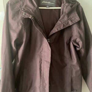 Eddie Bauer weatherproof rain jacket men's or women's size L large in mauve